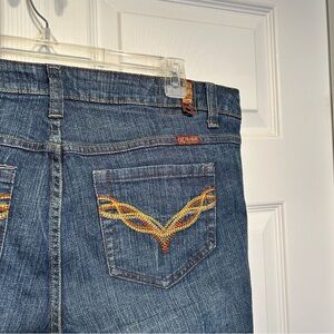 Zana Di Premium Blue Embroidered Jeans Size 18